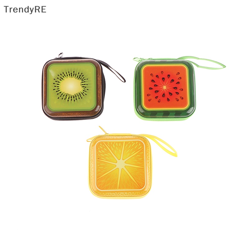 1 Ví Đựng Tiền Xu Mini Bằng Thiếc In Họa Tiết Trái Cây Hoạt Hình Dễ Thương Nhỏ Gọn Có Khóa Kéo Thời Trang Unisex