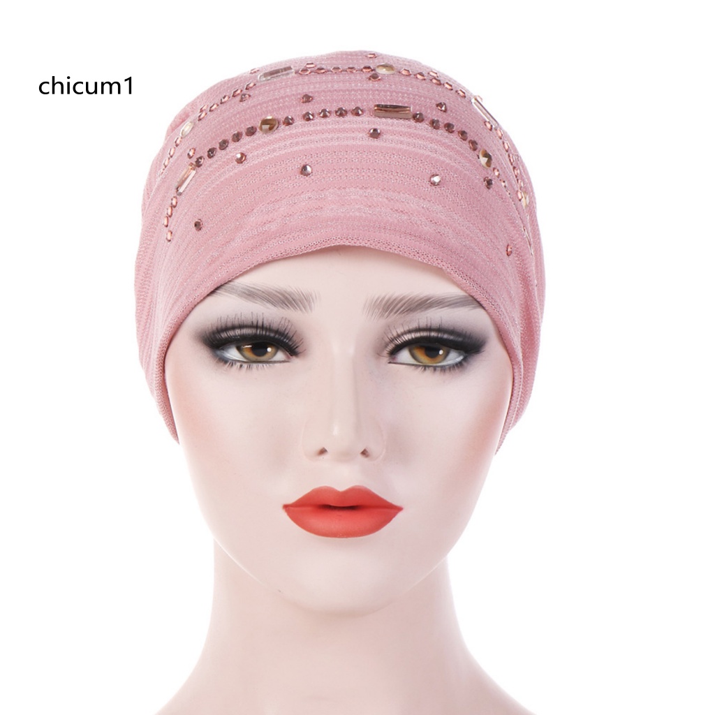 Mũ Trùm Đầu Đính Đá Lấp Lánh Thời Trang Cho Nữ