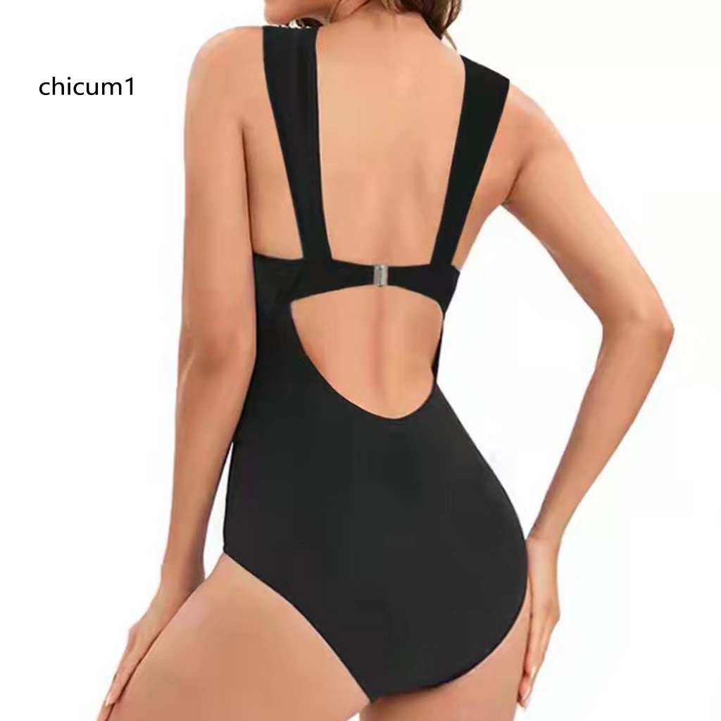 Đồ Bơi Một Mảnh Cổ Chữ V Khoét Sâu Hở Lưng Quyến Rũ Dành Cho Nữ