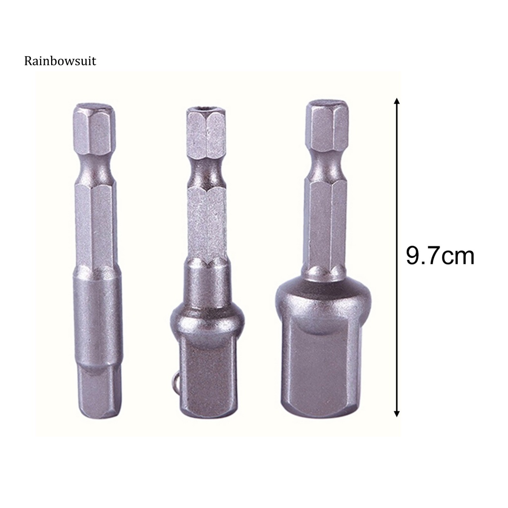 Bộ 3 Đầu Chuyển Đổi Mũi Khoan Lục Giác 1 / 4inch 3 / 8inch 1 / 2inch Chuyên Dụng