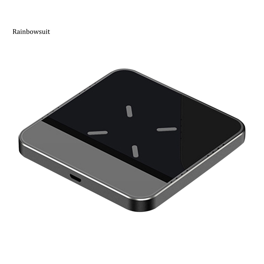 Đế Sạc Điện Thoại Không Dây 15W Bằng Hợp Kim Nhôm Siêu Mỏng Mặt Gương Cho Samsung Huawei iPhone Xiaomi