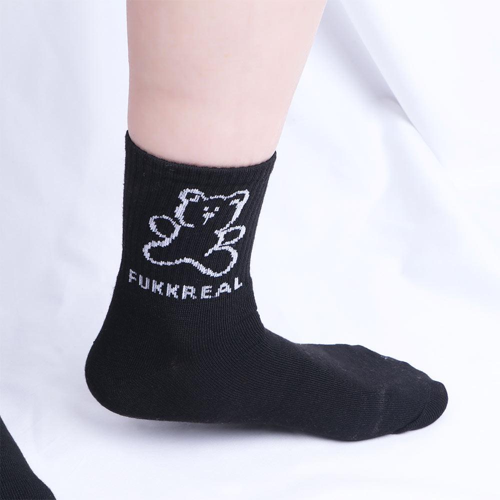 NICKOLAS Tất Cotton Co Giãn Thoáng Khí Họa Tiết Hoạt Hình Phong Cách Hàn Quốc