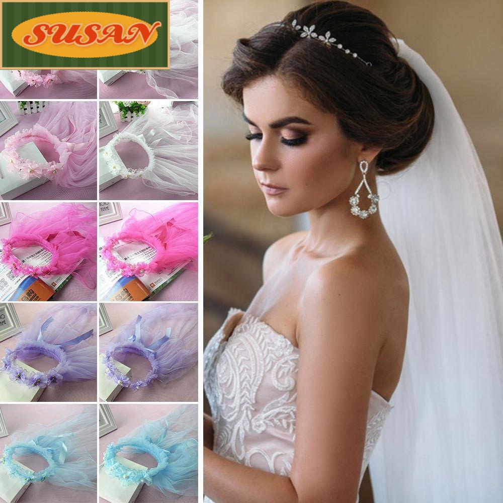 SUSANS Vòng Hoa Hồng Cài Tóc Thời Trang Cho Cô Dâu