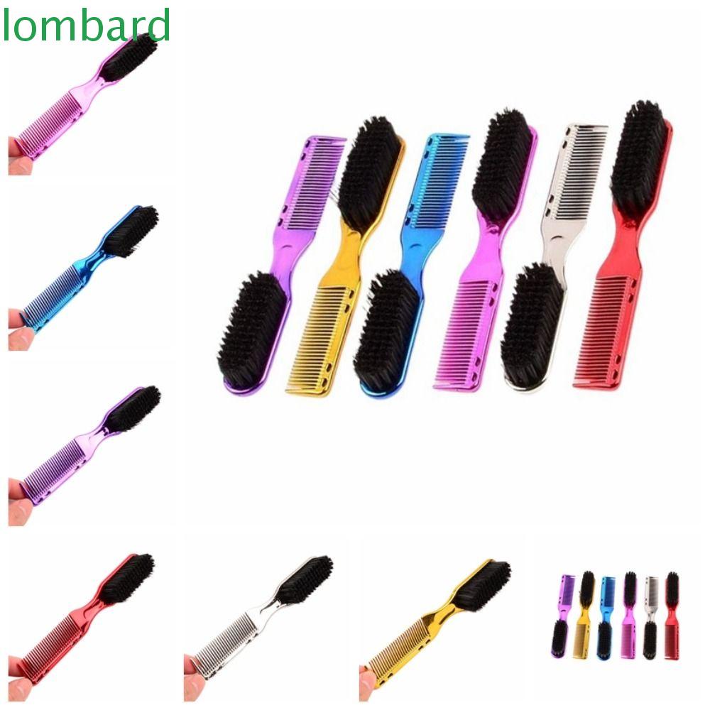 LOMBARD Lược Chải Râu Hai Mặt Mềm Mại Mát Xa 2 Trong 1 Phong Cách Vintage Cho Nam