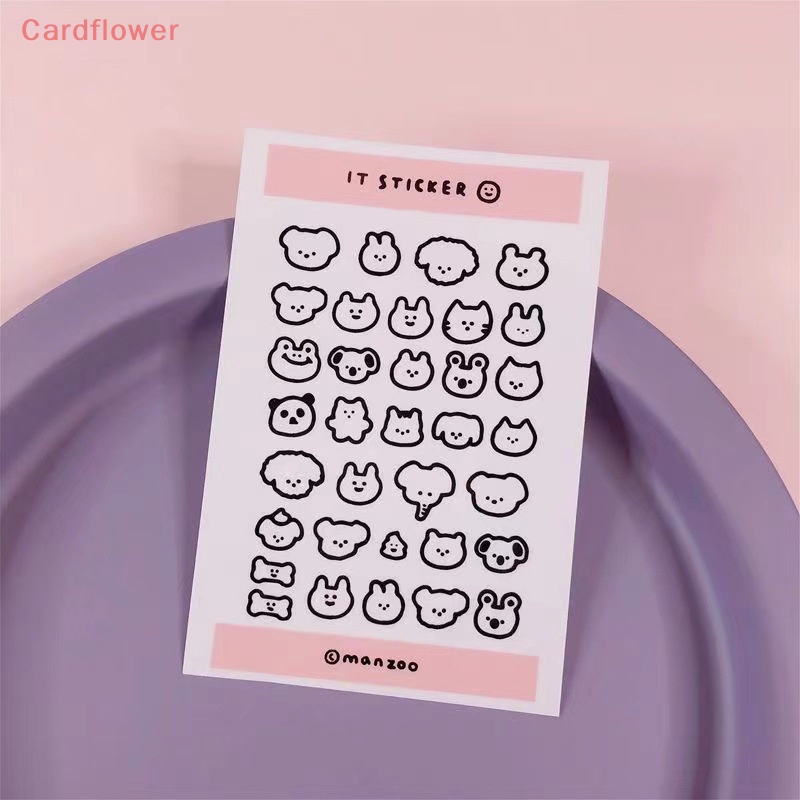 Bộ 10 Miếng Dán Trang Trí Điện Thoại / Sổ Tay Hình Động Vật Mini Dễ Thương