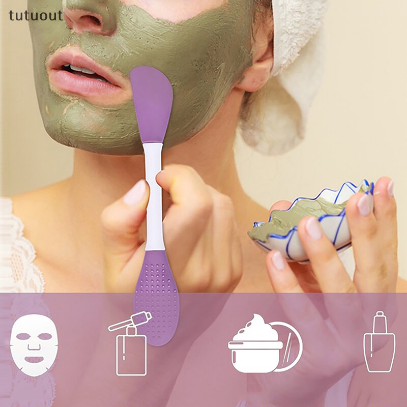 1 Cọ Silicon Hai Đầu Dùng Quét Mặt Nạ DIY Tiện Dụng