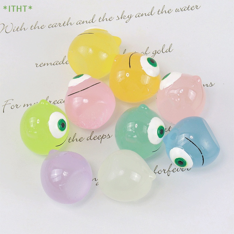 Bộ 2 Móc Khóa Hình Quái Vật Mắt To 3D Phát Sáng Độc Đáo Mới