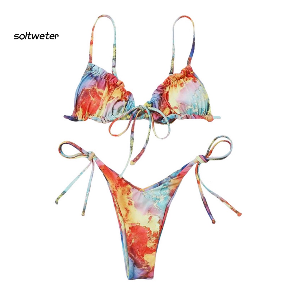 Bộ Đồ Bơi Bikini Hai Mảnh In Họa Tiết Thời Trang Mùa Hè Quyến Rũ Cho Nữ