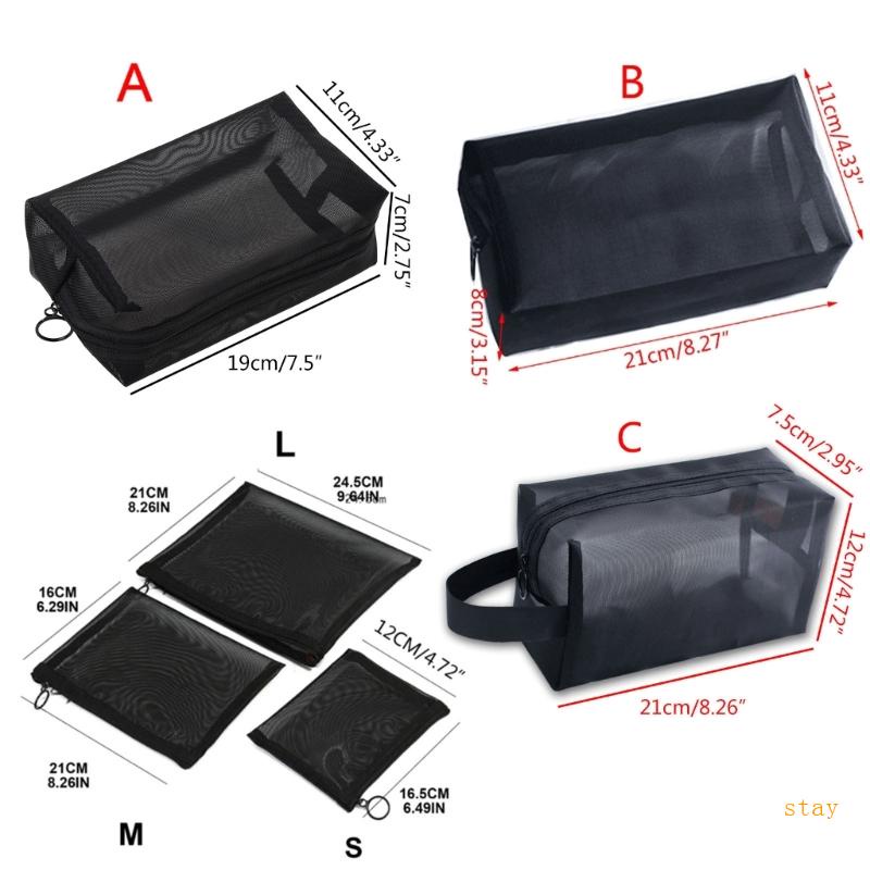 Túi Lưới Đựng Mỹ Phẩm Có Khóa Kéo Tiện Dụng Cho Nam Nữ