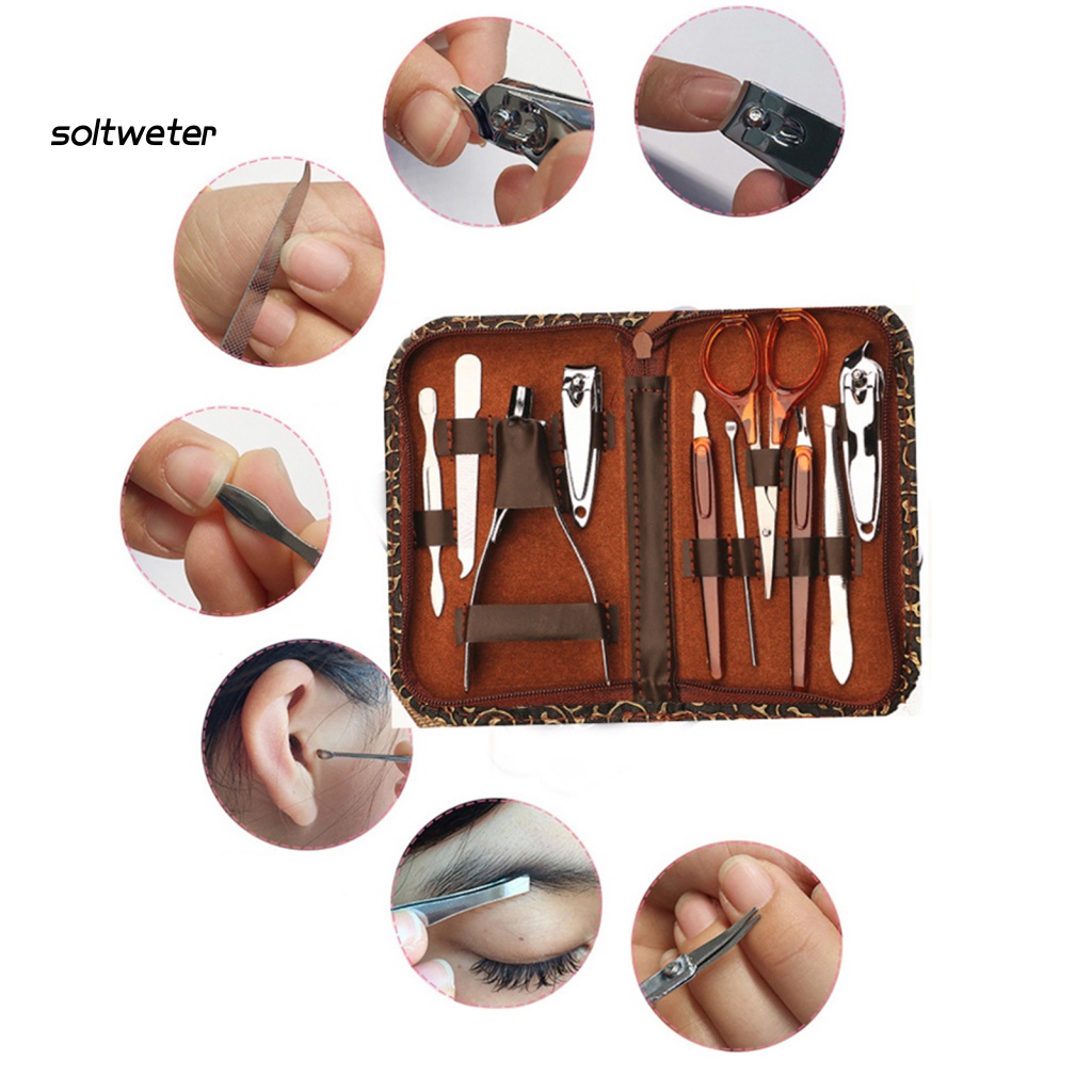 Bộ 10 Dụng Cụ Chăm Sóc Móng Tay Bằng Thép Không Gỉ