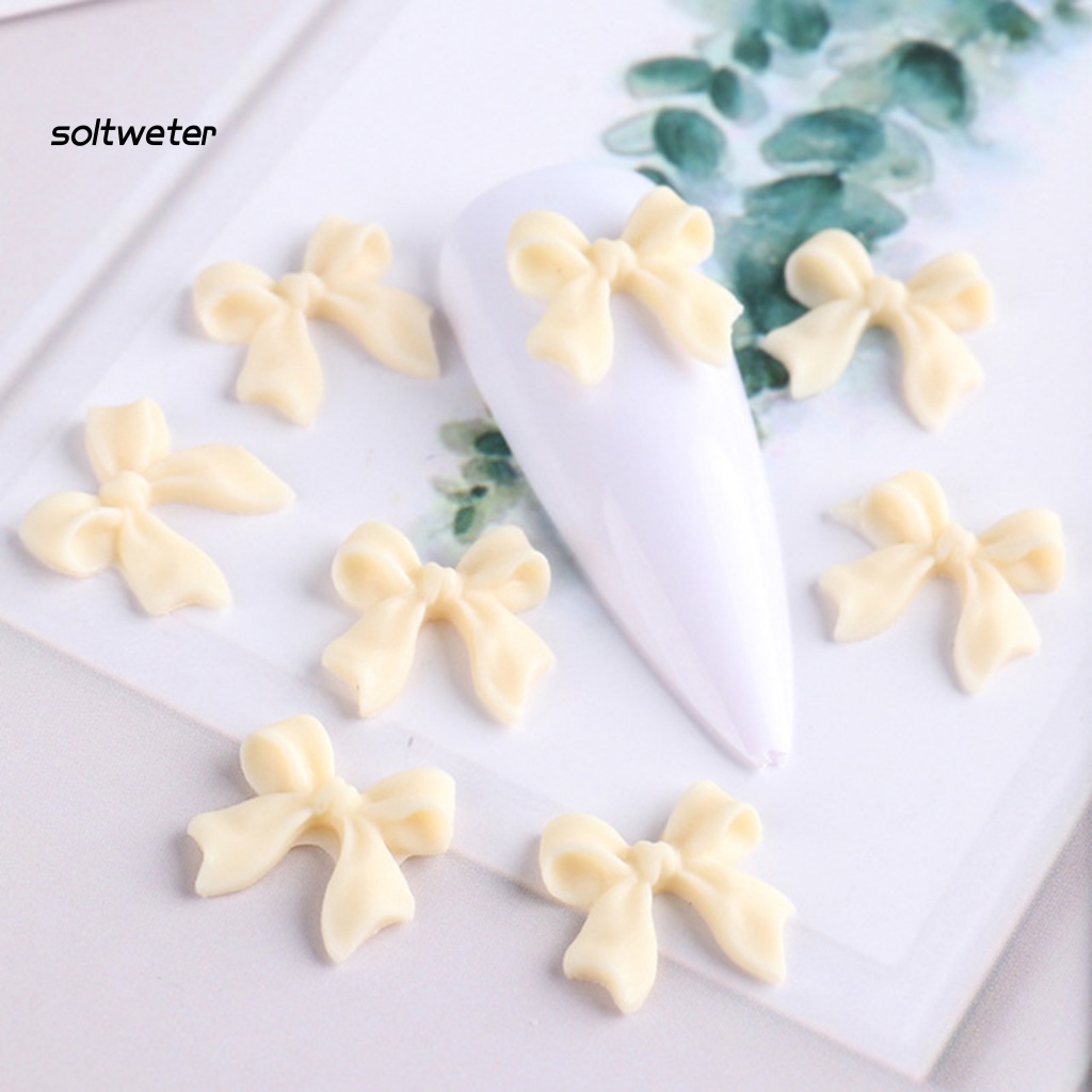 Bộ 20 Phụ Kiện Nơ 3D Nhiều Màu Trang Trí Móng Tay Nghệ Thuật