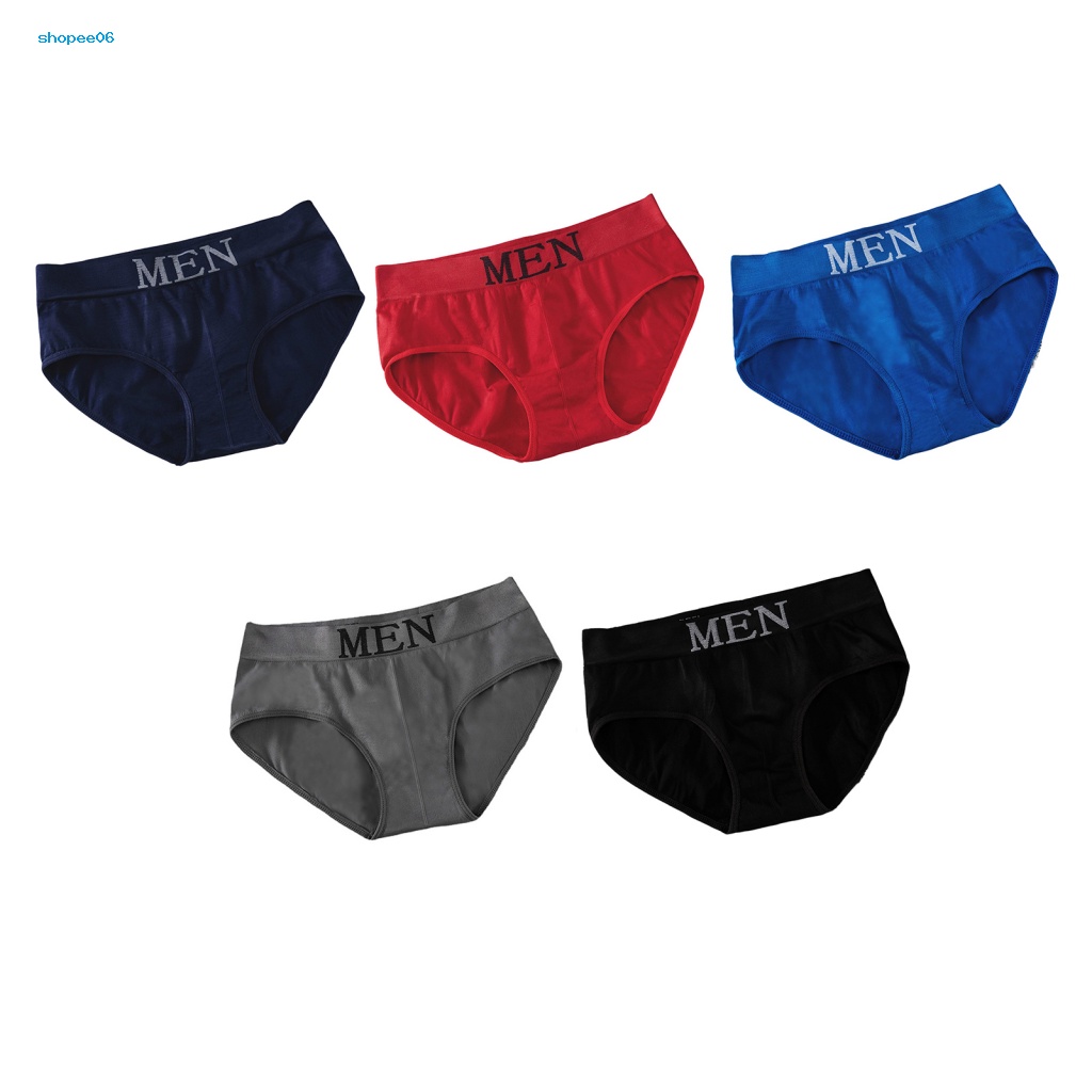 Quần Lót Nam Lưng Thấp Co Giãn Không Đường May In Chữ Quyến Rũ