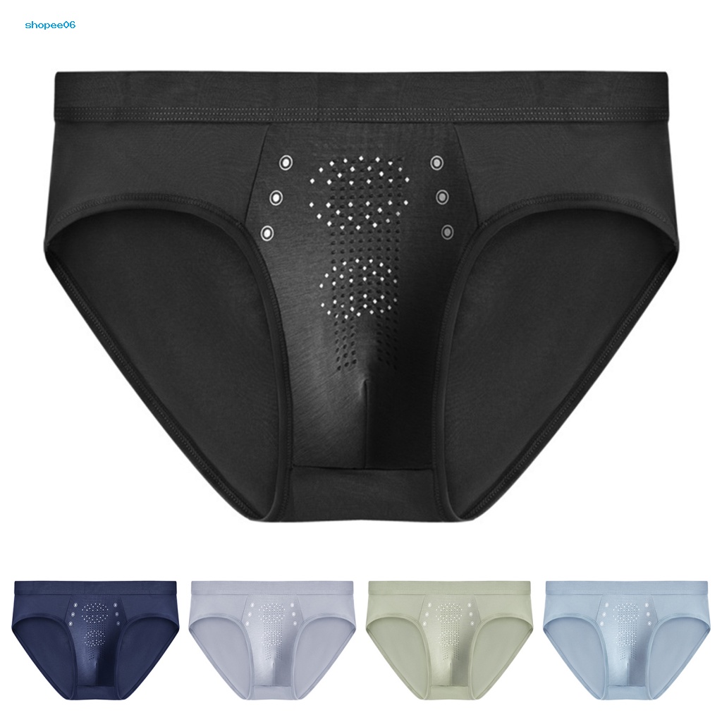 Pemg Quần Lót Nam Khoét Lỗ Nhỏ Siêu Co Giãn Thoáng Khí Lưng Thấp Màu Trơn Chống Tĩnh Điện Kích Thước Lớn