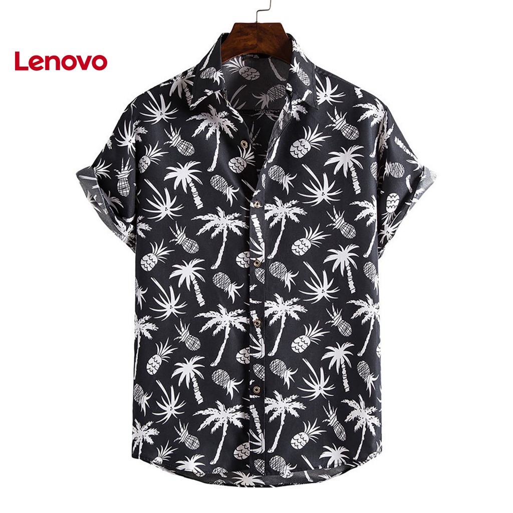 Áo Sơ Mi Tay Ngắn Cổ Bẻ In Họa Tiết Hoa Hướng Dương Phong Cách Hawaii Thời Trang Mùa Hè Cho Nam