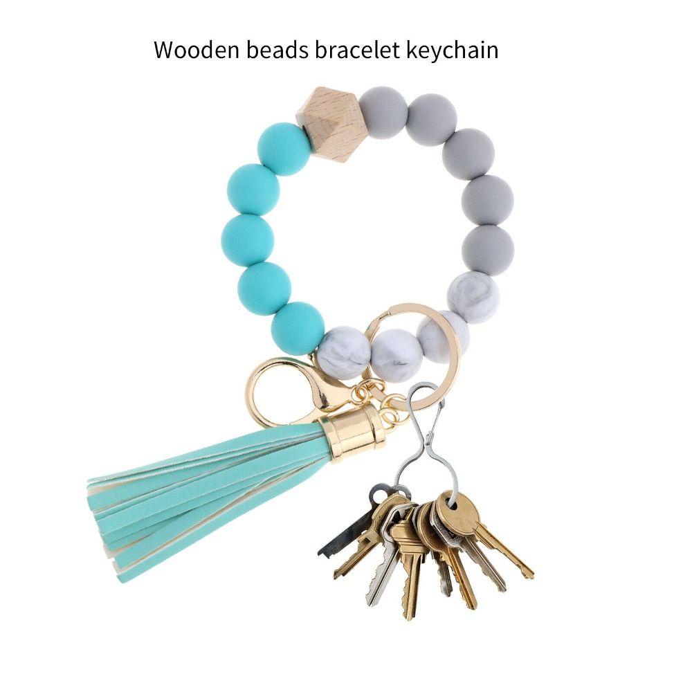 SUYO Vòng Đeo Tay Bằng Da Silicon Co Giãn Phối Tua Rua Nhiều Màu Thời Trang Cho Nữ