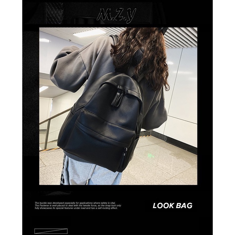 JINRU Balo Da Backpack Unisex Chống Nước 2023 NEW K96T1HK