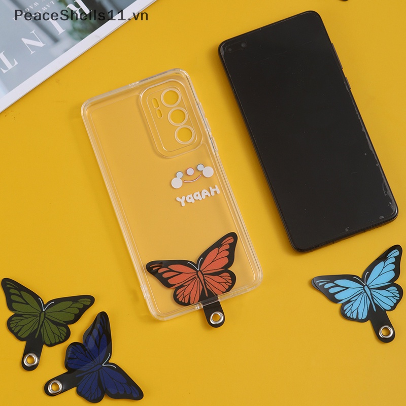 Dây Đeo Điện Thoại Họa Tiết Hoạt Hình Bươm Bướm Chống Thất Lạc Tiện Dụng