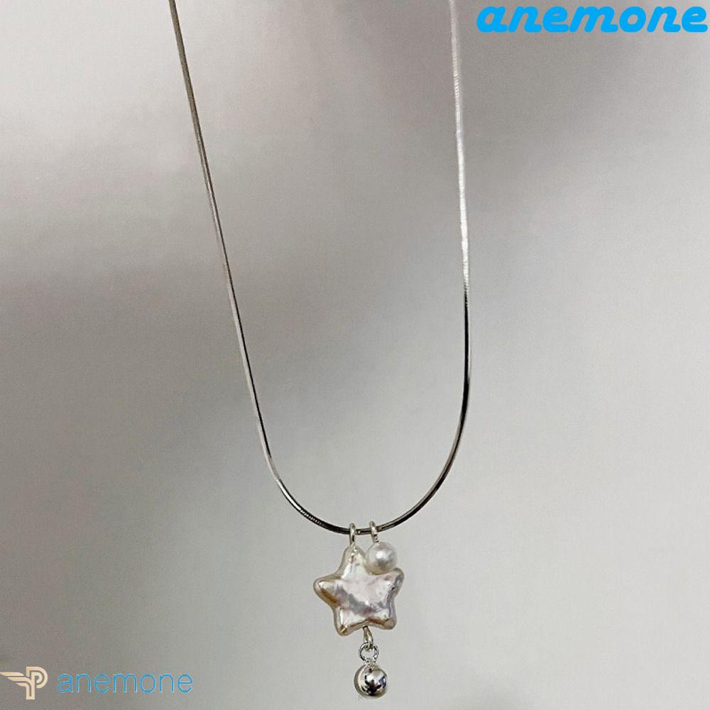 ANEMONE Vòng cổ Mạ Vàng 2K Mặt Hình Ngôi Sao Năm Cánh Đơn Giản Thời Trang