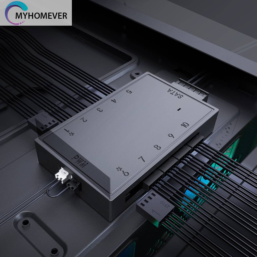 Bộ Chia 1 Ra 10 Cổng 4 Pin PWM SATA Cho Máy Tính Ốp