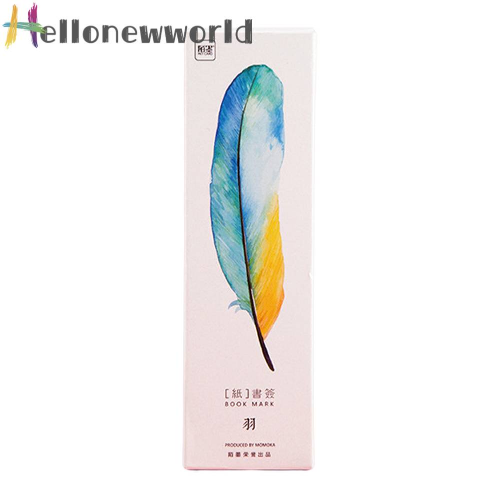 Bộ 30 Thẻ Đánh Dấu Trang Sách Hình Lông Vũ