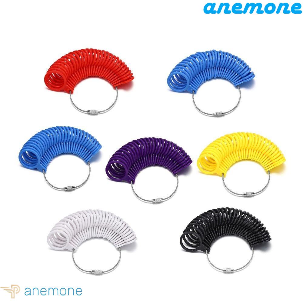 ANEMONE Thước Đo Kích Cỡ Nhẫn Đeo Ngón Tay Bằng Nhựa Chuyên Nghiệp Cho Nam Nữ