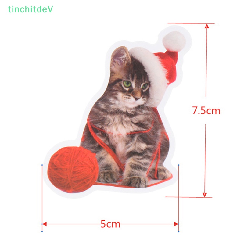 Bộ 50 Miếng Dán Hình Mèo Hoạt Hình DIY Trang Trí Sổ Tay / Hành Lý / Xe Hơi