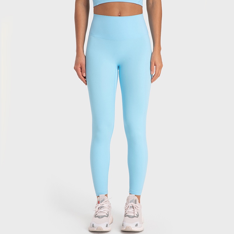 Quần Legging Thể Thao Cạp Cao Không Xuyên Biên Giới Ôm Dáng Tập Yoga Chạy Bộ