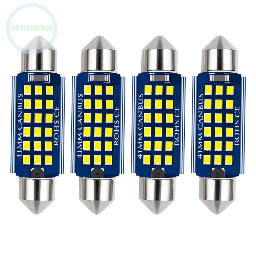 ⚡READYSTOCK⚡Upgrade Your Car's Lighting with 41mm LED Canbus Dome Map Lights Set of 4