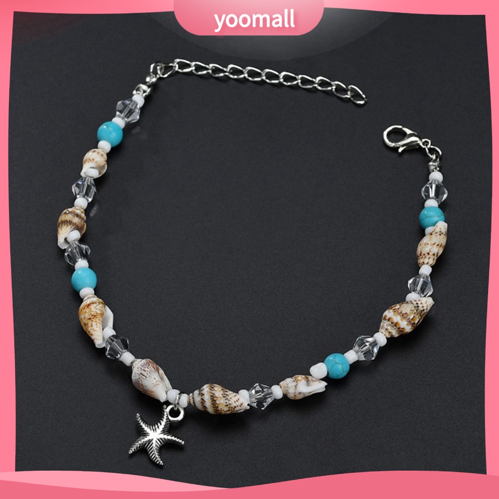 Vòng Đeo Cổ Chân Bằng Vỏ Sò Phong Cách Boho Có Thể Điều Chỉnh Dành Cho Nữ