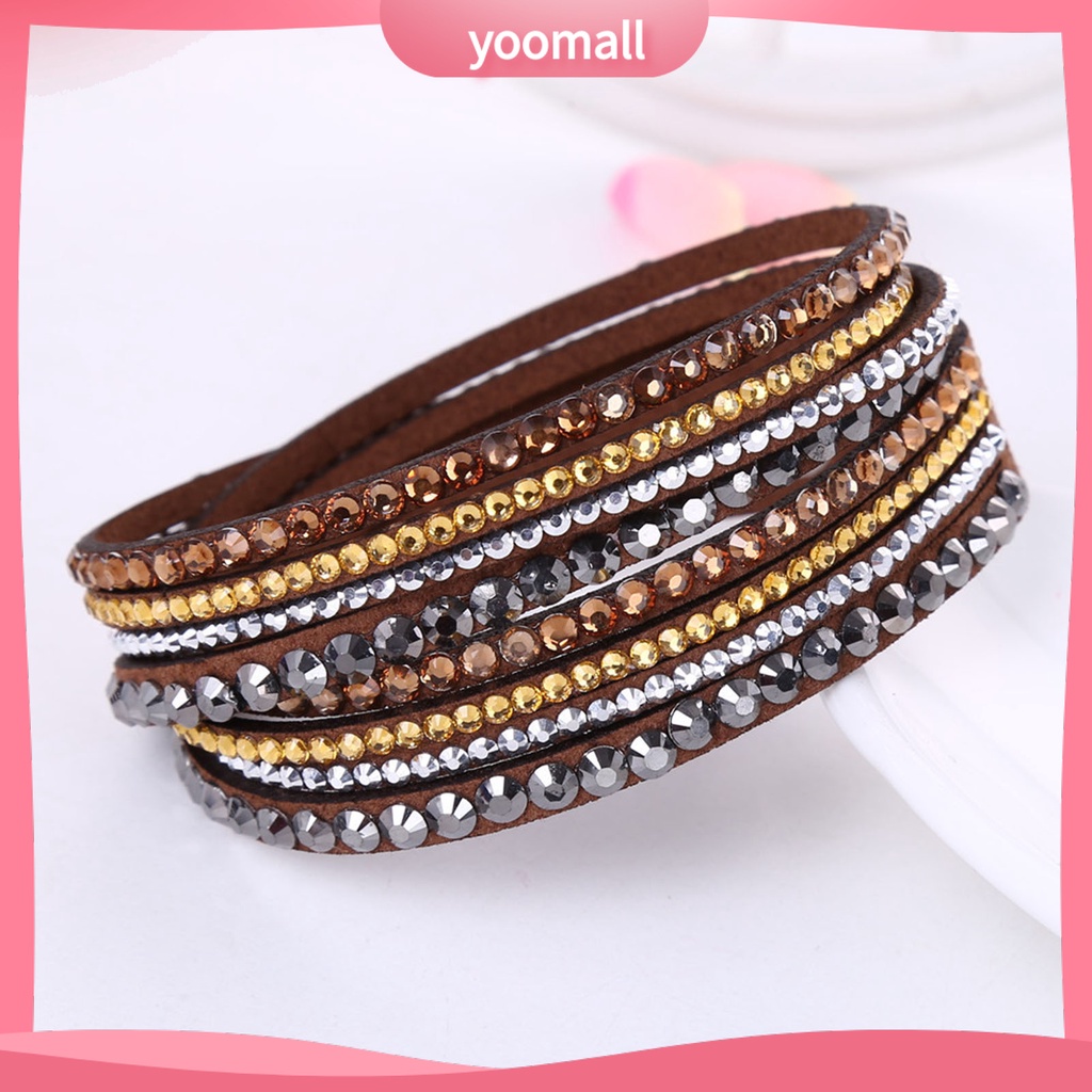 Vòng Tay Nhiều Lớp Đính Đá Phong Cách Bohemian Thời Trang Đi Biển Cho Nữ