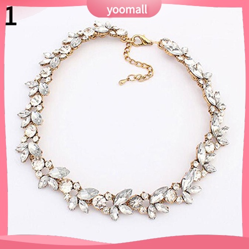 Vòng Cổ Choker Mặt Hoa Đính Pha Lê Phong Cách Cổ Điển Dành Cho Nữ