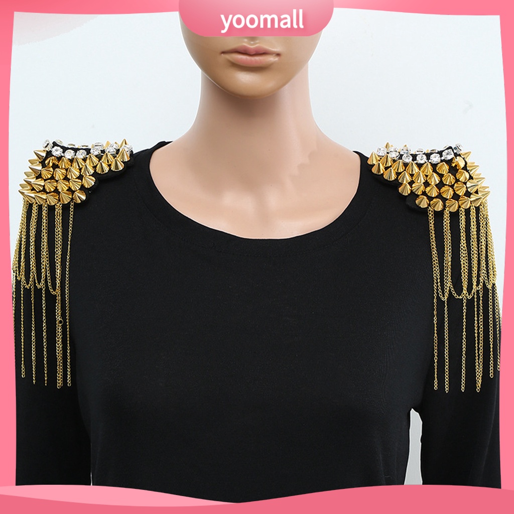 Ghim Cài Áo Dây Xích Tua Rua Đính Đá Lấp Lánh Sang Trọng Cho Nữ