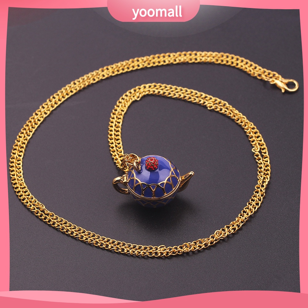 Vòng cổ Dài Mặt Hình Ấm Trà Đính Đá Thời Trang Dành Cho Nữ