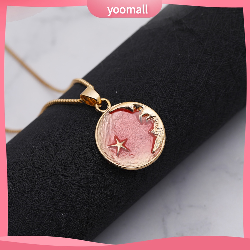 Vòng cổ Mặt Trăng Sao Tráng Men Thời Trang Cho Nữ