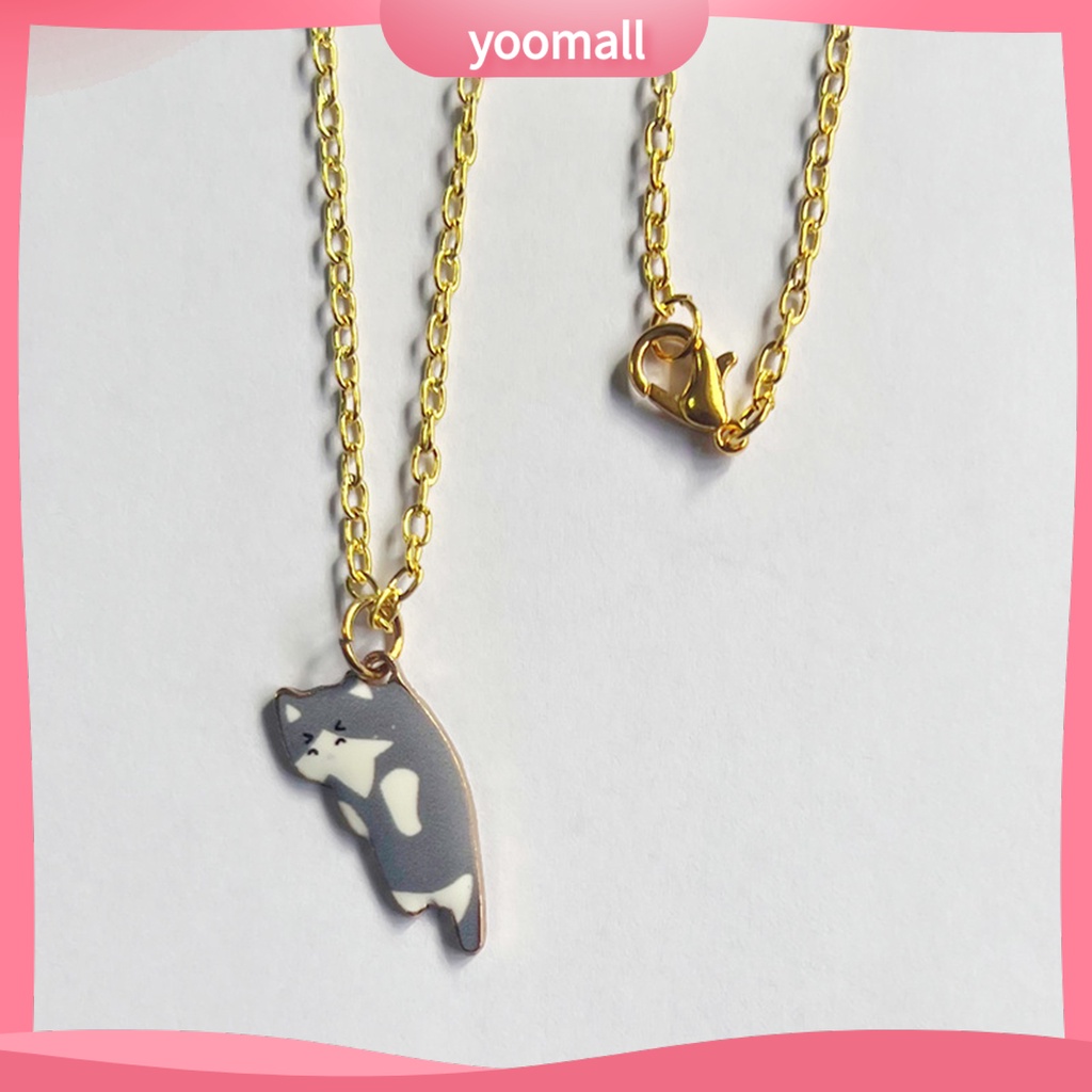 Vòng cổ Hợp Kim Mặt Hình Mèo Dễ Thương Chống Trầy Xước