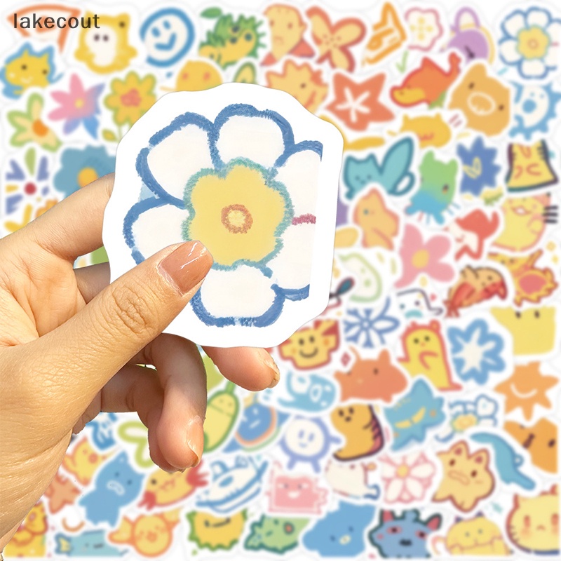 Bộ 100 Nhãn Dán Graffiti Nhiều Màu Sắc Dễ Thương Chống Thấm Nước Trang Trí Vali / Laptop / Vali / Ly Nước