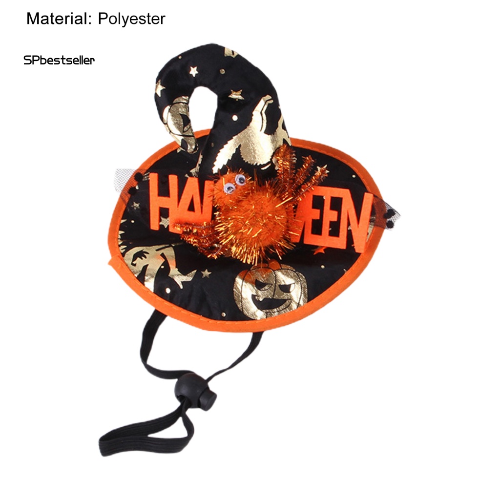 1 Bộ Phụ Kiện Băng Đô Và Yếm Mắt Màu Sắc Tươi Sáng Dùng Để Hóa Trang Halloween Cho Thú Cưng