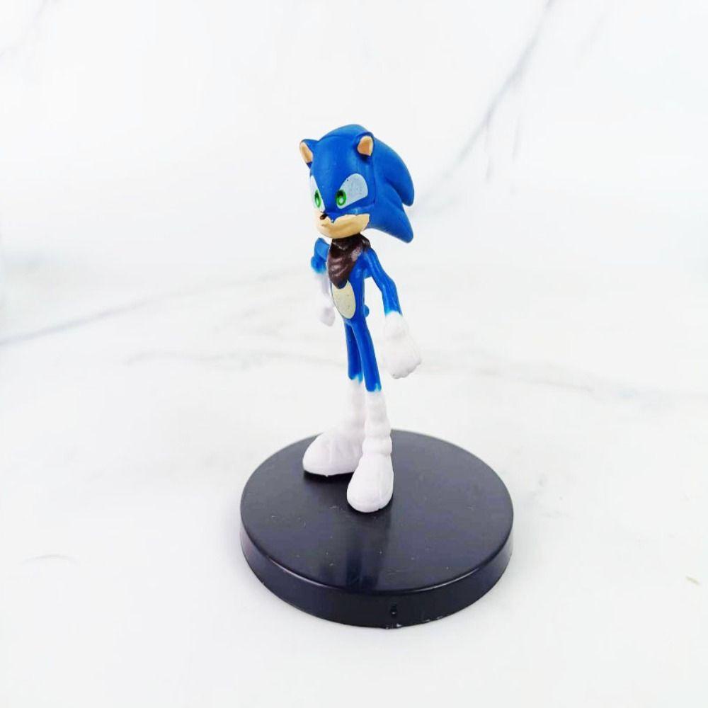 DARNELL Set 6 Mô Hình Đồ Chơi Nhân Vật Sonic Bằng PVC 11cm