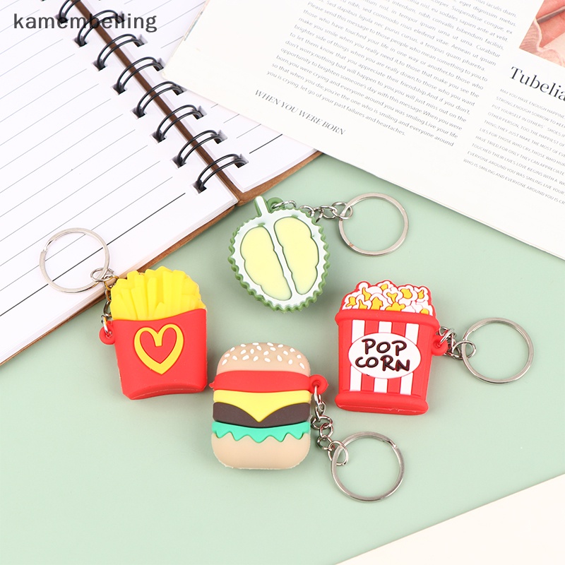 Kamembelling Móc Khóa Hình Thức Ăn Sáng Tạo Bằng PVC Mềm