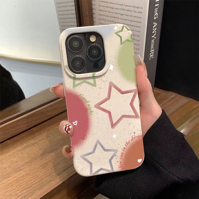 Ốp Điện Thoại Dẻo Họa Tiết Ngôi Sao Năm Cánh Đơn Giản Chống Sốc Cho Iphone12 14pro13 7 118iPhone12 plus