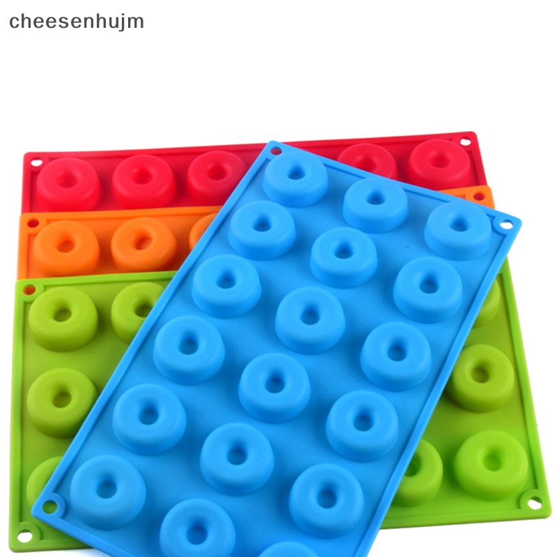 1 Khuôn Silicon Làm Bánh Donut 18 Ngăn Tạo Hình 3D DIY