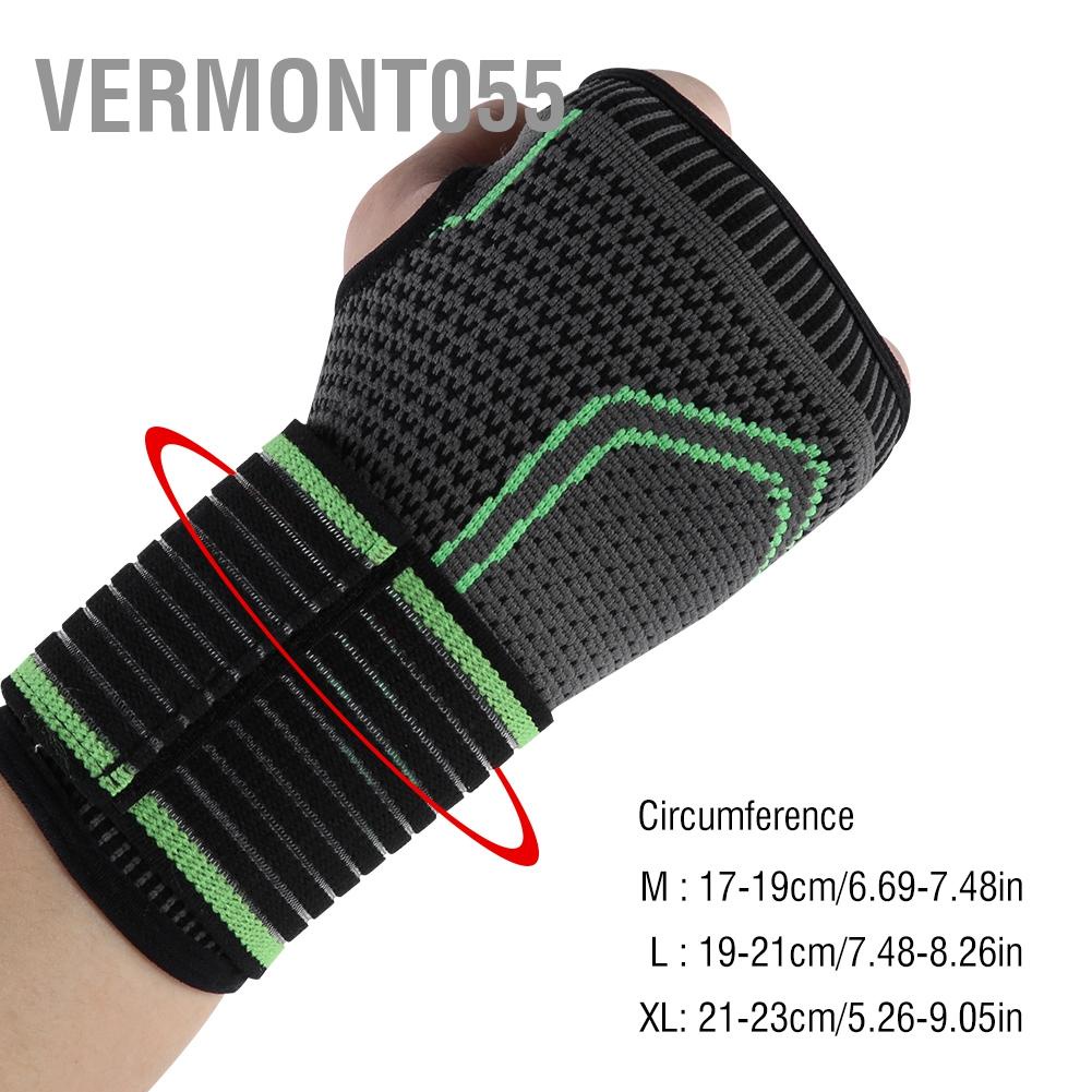 Vermont055 Bảo vệ thể thao Dây đeo cổ tay Bracer với đai áp lực