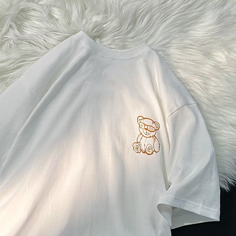 Áo Thun Tay Ngắn Cổ Tròn In Hình Thời Trang Mùa Hè Dành Cho Nam Và Nữ