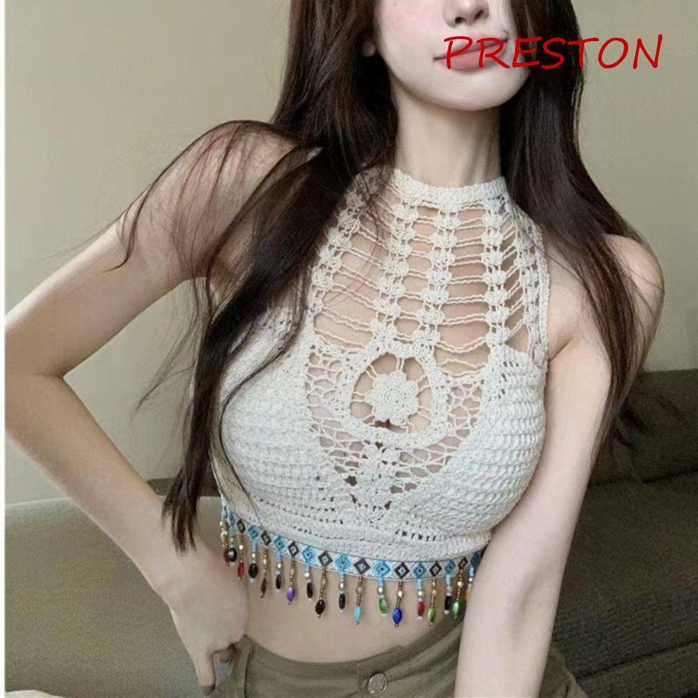 Áo Dây Co Giãn Thoáng Khí Thêu Họa Tiết Thời Trang Đi Biển Cho Nữ