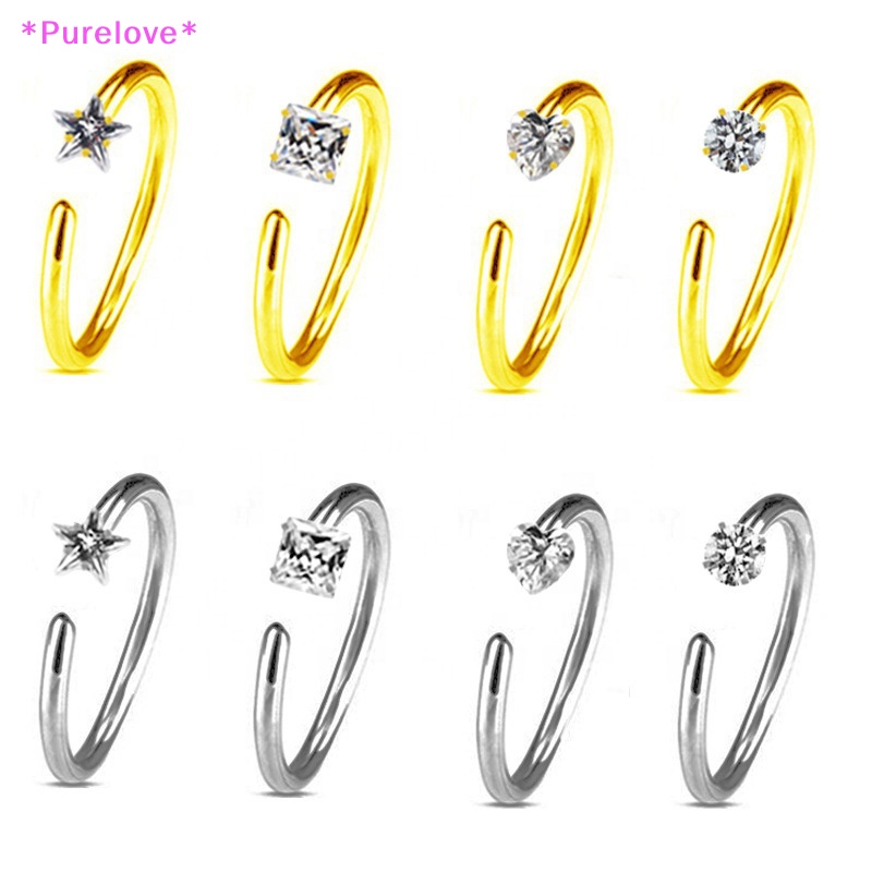 Khuyên Mũi Hình Vuông / Ngôi Sao / Trái Tim Thời Trang Mới