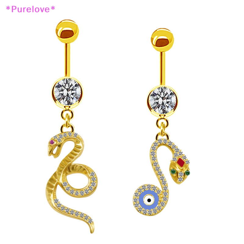 Khuyên Rốn Hình Rắn Bằng Thép Không Gỉ Cá Tính Thời Trang Mới