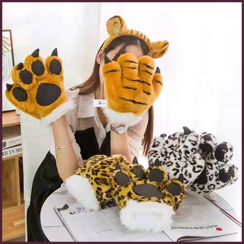 1 Đôi Găng Tay Hình Móng Vuốt Động Vật Hoạt Hình Cho Bé