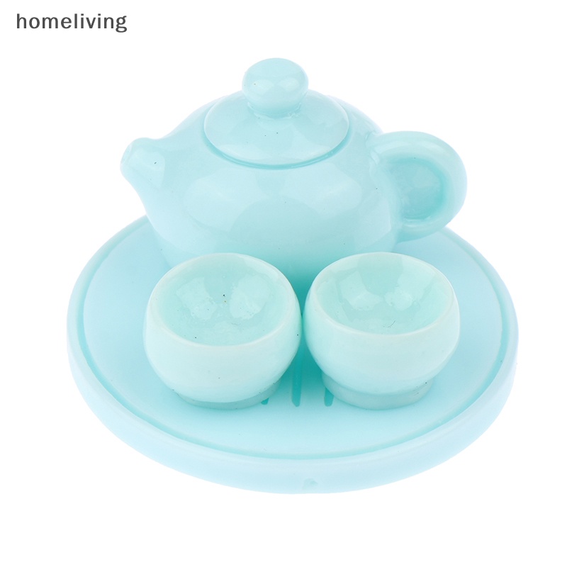 Bộ Ấm Trà Mini Bằng Nhựa Resin Dạ Quang Hình Hoạt Hình Dễ Thương Trang Trí Tiểu Cảnh DIY