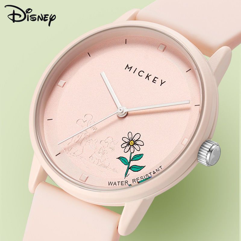 Đồng Hồ Đeo Tay Disney Thiết Kế Đơn Giản Thời Trang Cho Nữ Sinh Trung Học