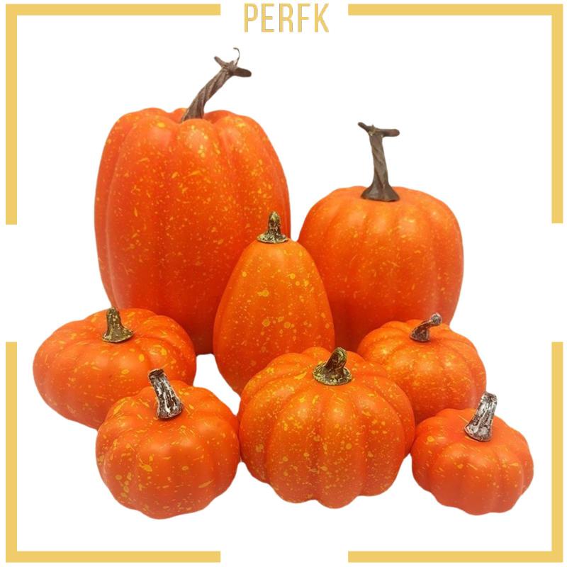 Set 8 Bí Ngô Nhân Tạo Handmade Nhiều Kích Thước Khác Nhau Trang Trí Nhà Cửa